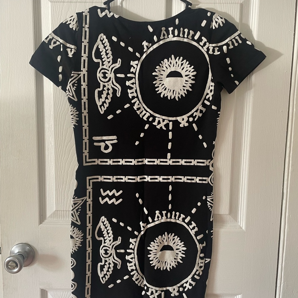Asos Black and white bodycon dress
